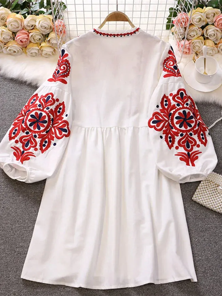 2024 Retro Bohemian Holiday Dress for Women Boho Dress