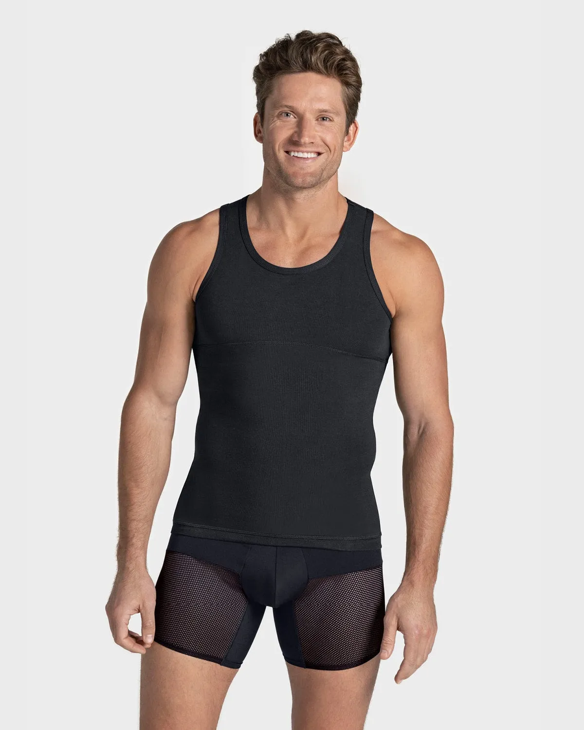 3-Pack Stretch Cotton Moderate Shaper Tank