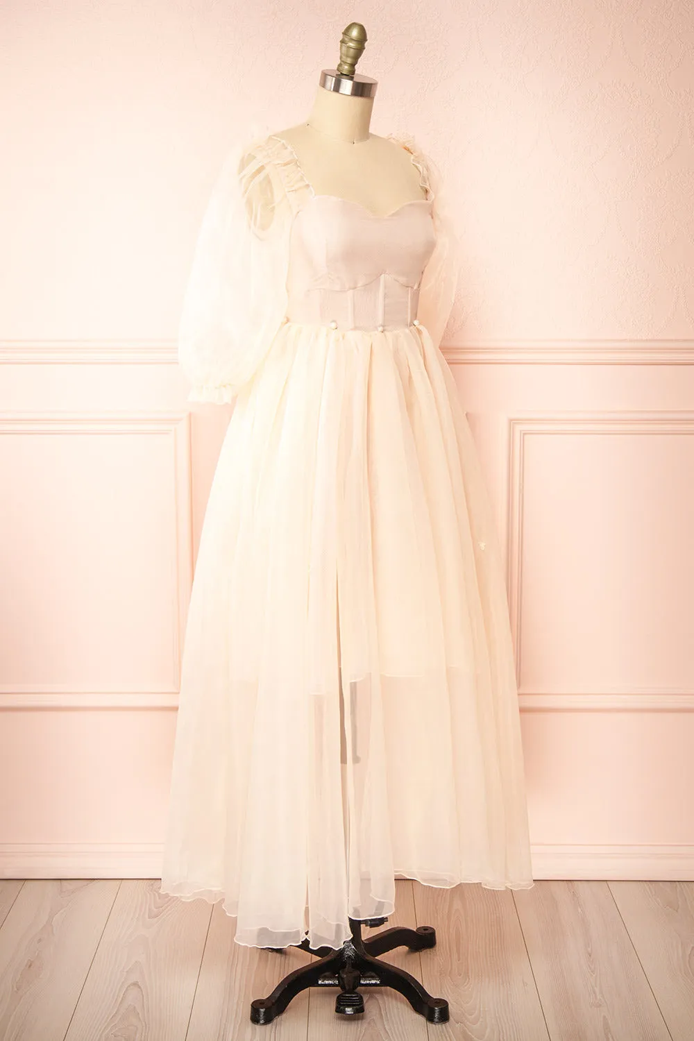 Amore | Light Pink Tulle Midi Dress