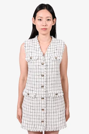 Anine Bing White/Black Tweed Sleeveless 'Janet' Dress Size XS