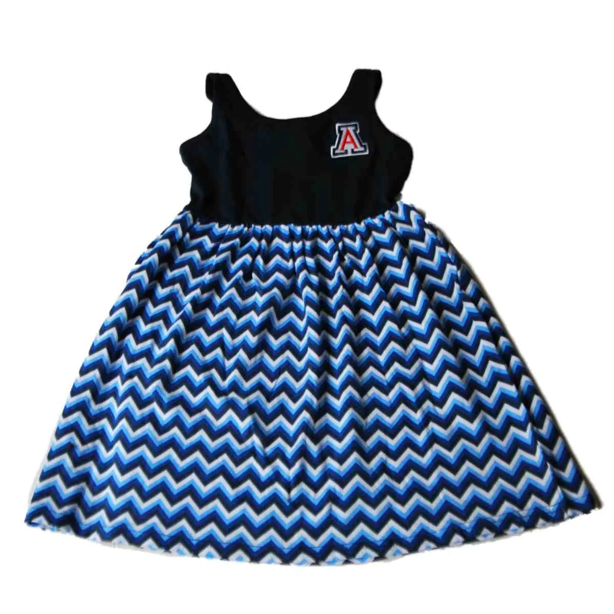 Arizona Wildcats Colosseum Girls Navy Blue Chevron Cotton Tank Top Dress (M)