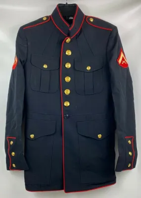 Authentic 40L USMC Dress Blue Uniform Jacket