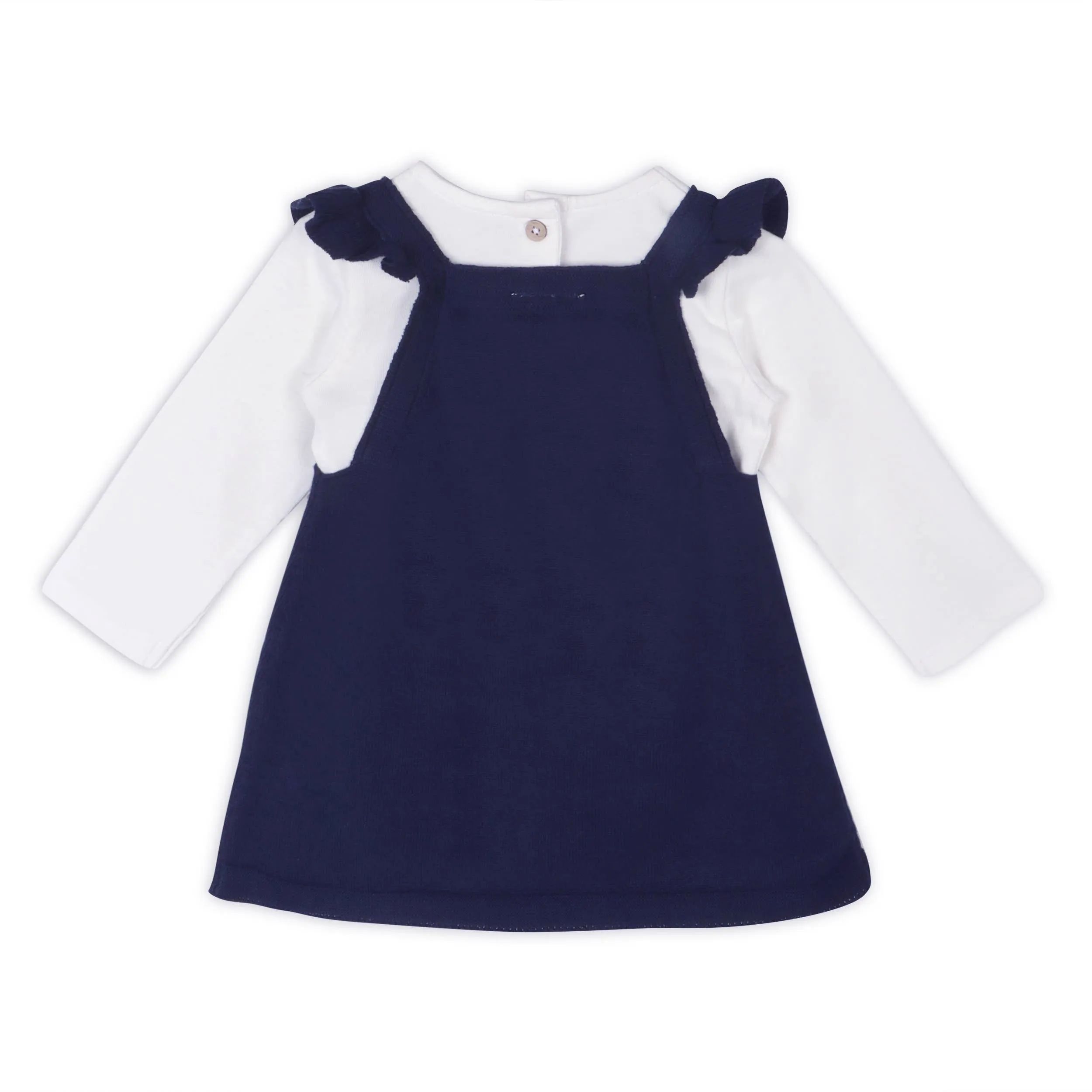 Bird Ruffle Baby Girl Tunic Dress & Bodysuit