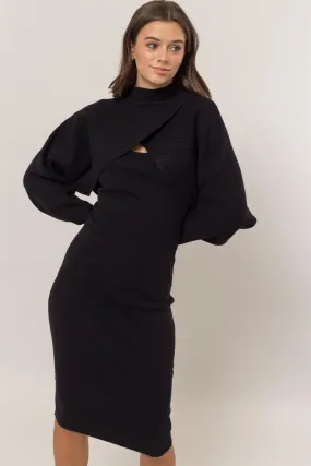 Bodycon Dress and Sweater Set