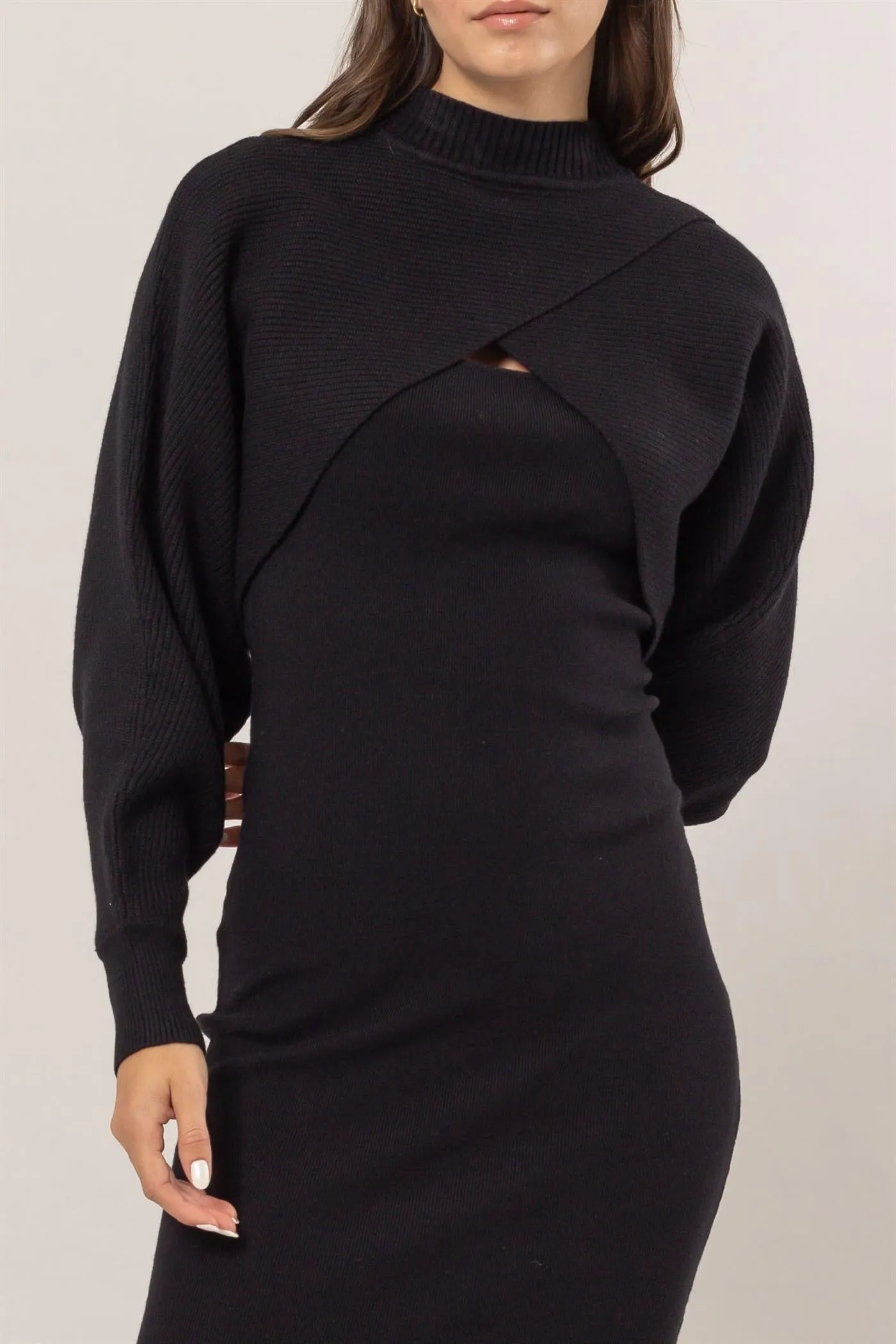 Bodycon Dress and Sweater Set