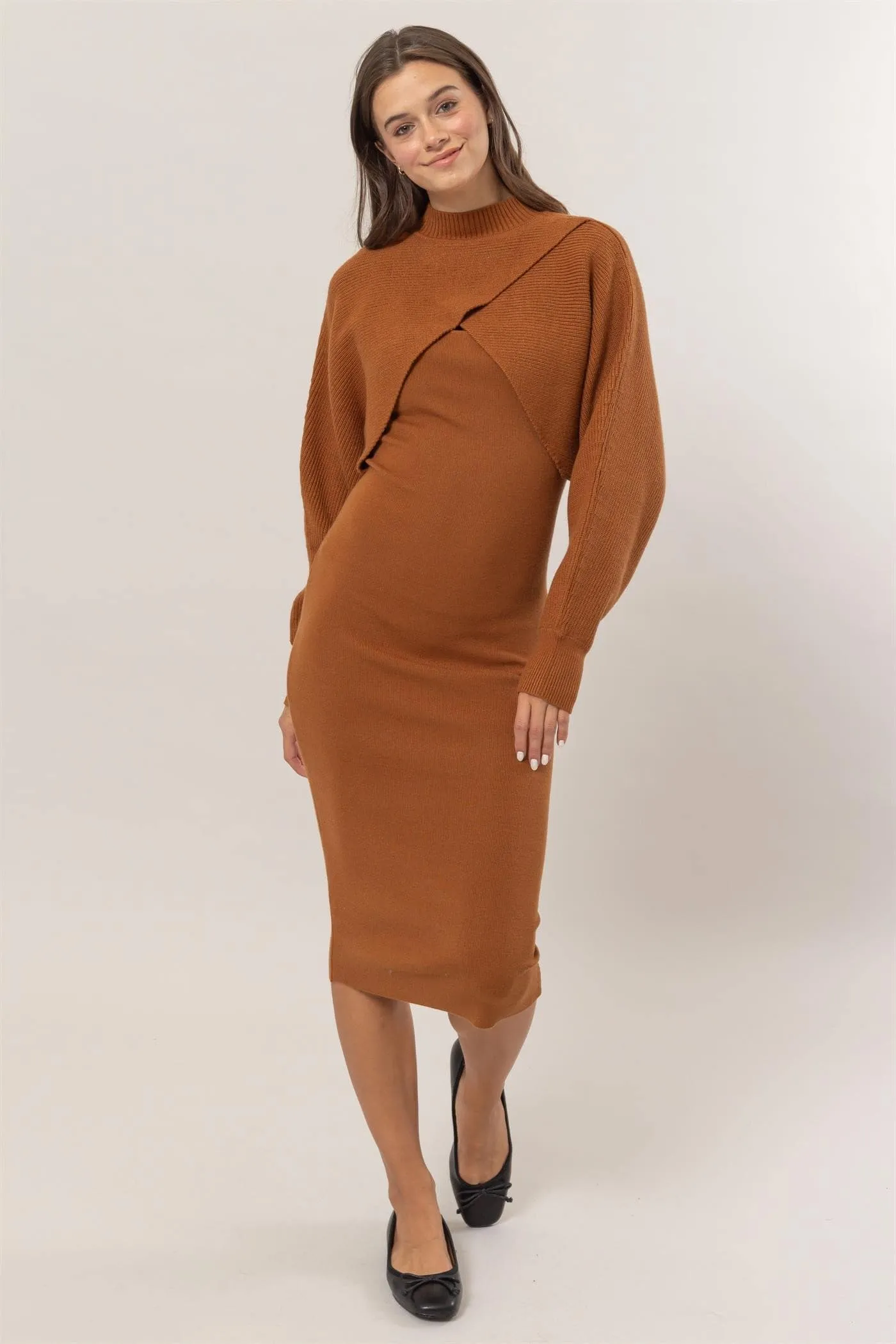 Bodycon Dress and Sweater Set