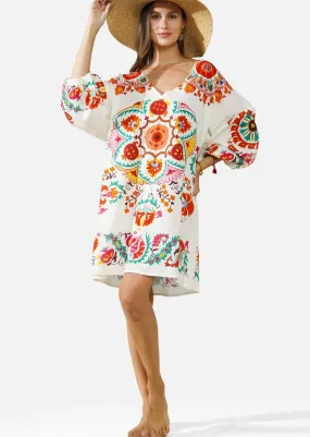 Bohemian Abstract Cover Up Dress