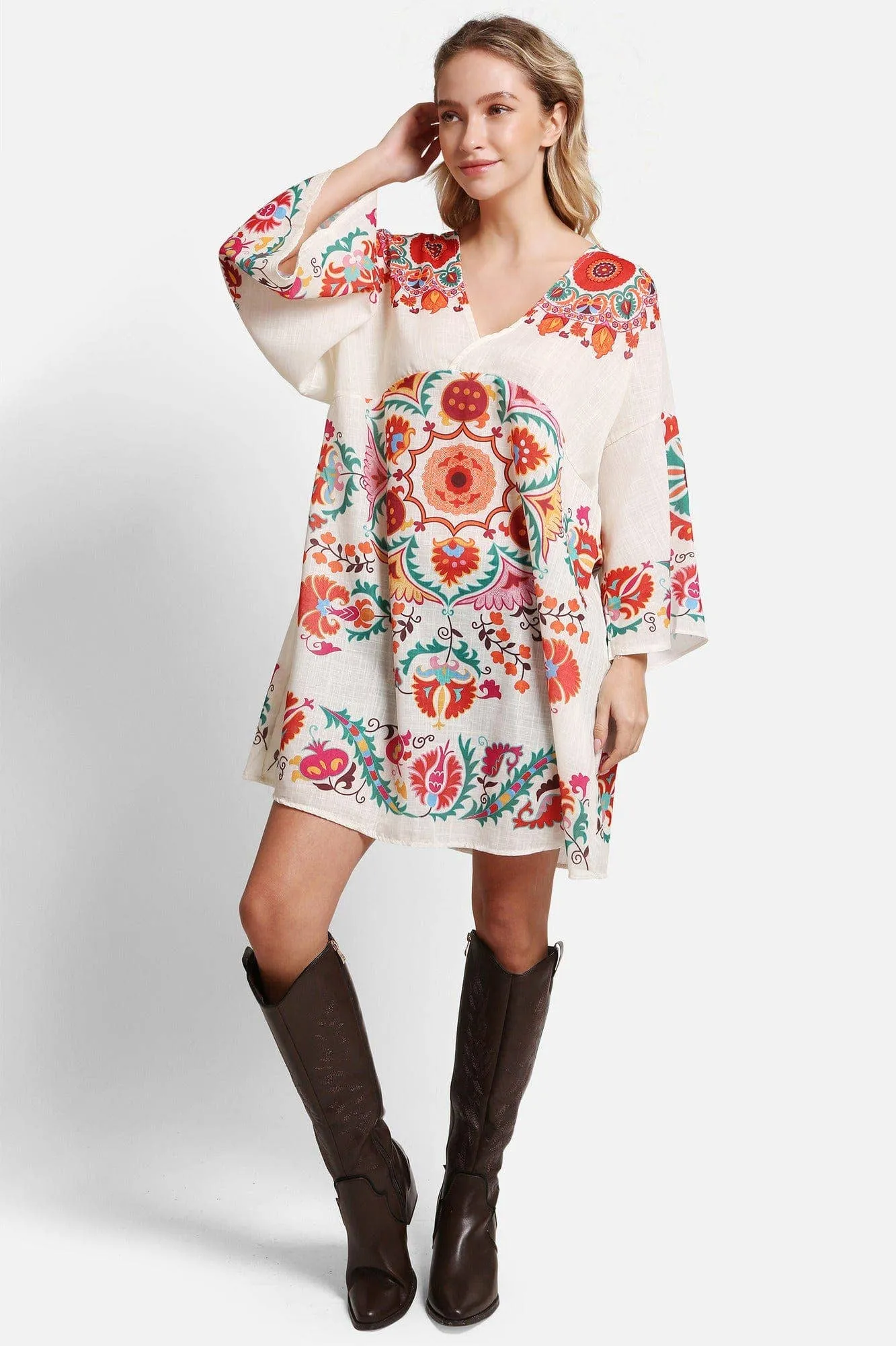 Bohemian Abstract Cover Up Dress