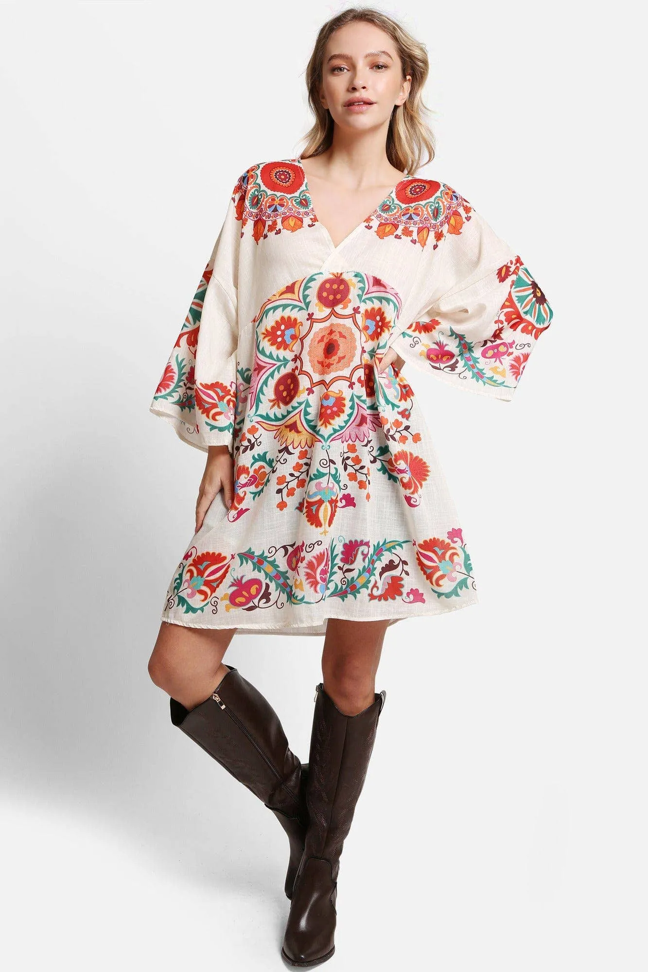 Bohemian Abstract Cover Up Dress