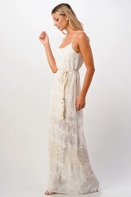 Bohemian Embroidered Maxi Dress