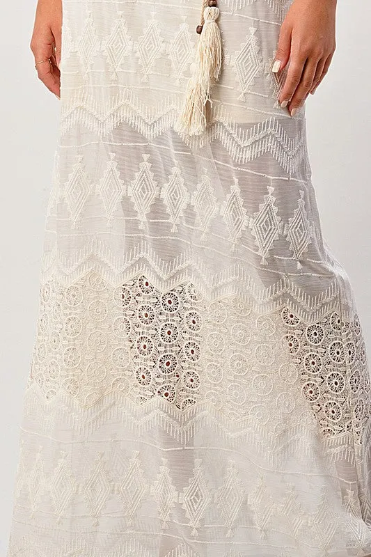 Bohemian Embroidered Maxi Dress