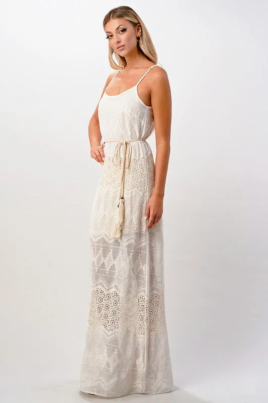 Bohemian Embroidered Maxi Dress