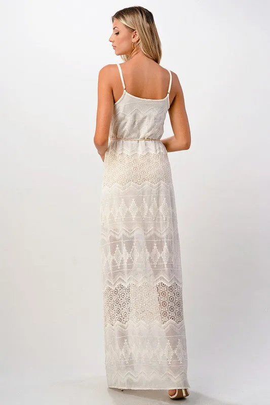 Bohemian Embroidered Maxi Dress