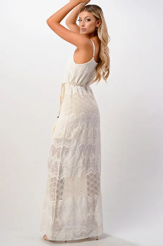 Bohemian Embroidered Maxi Dress