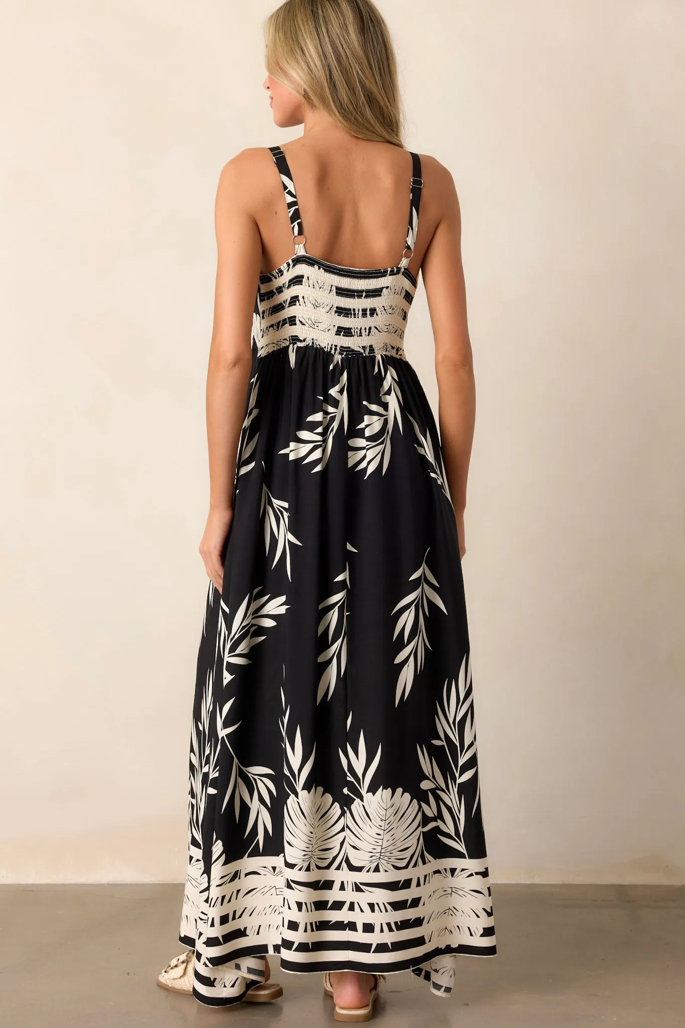 Bohemian Life Black Floral Maxi Dress