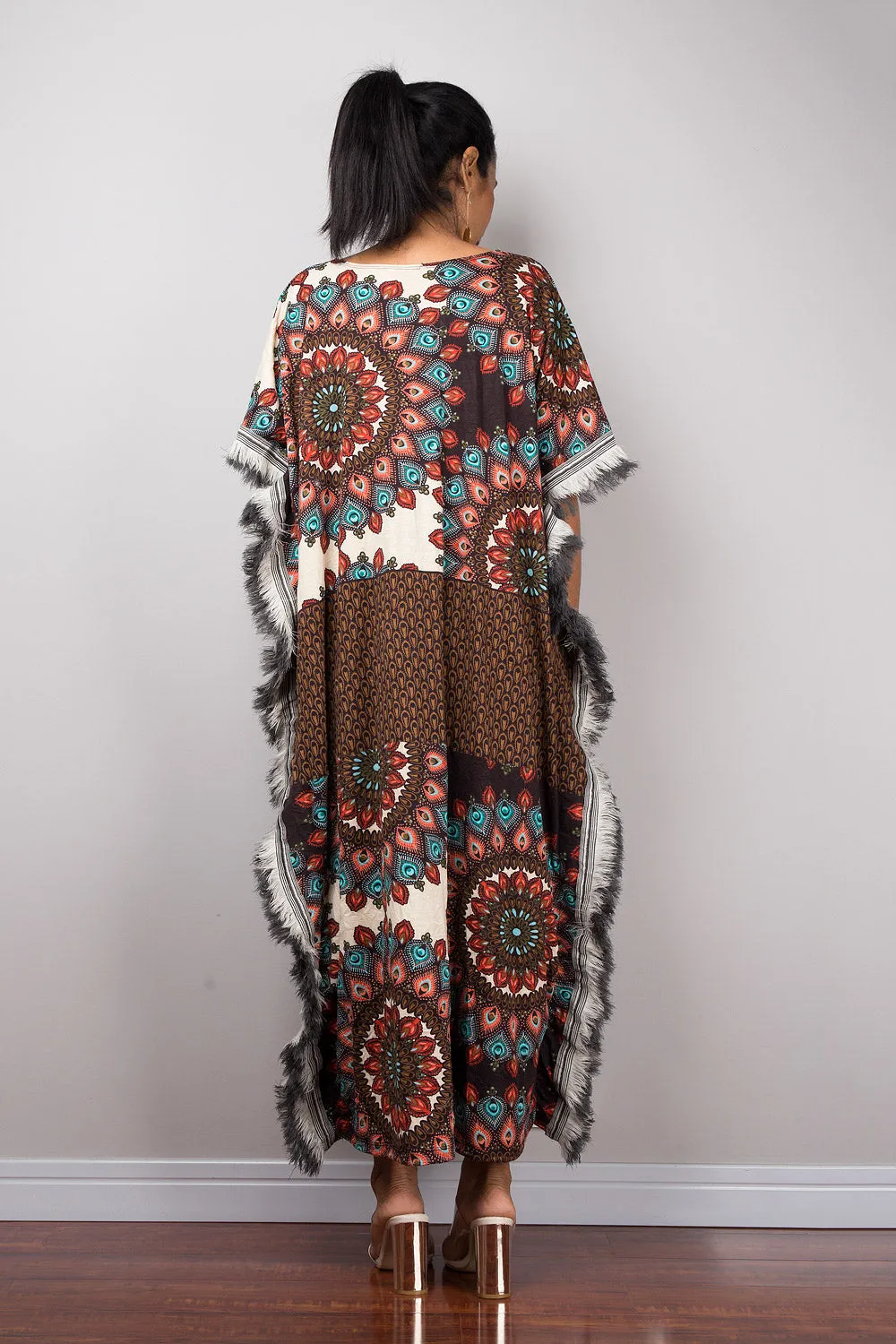 Bohemian Midi Kaftan Dress