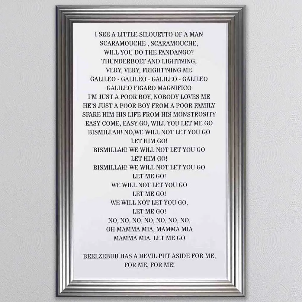 Bohemian Rhapsody Lyrics Picture