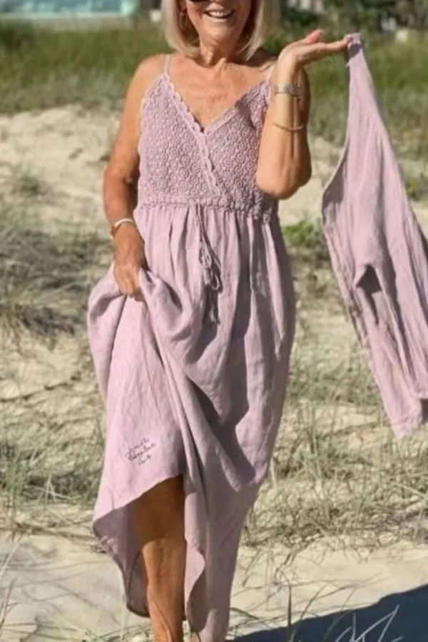 BOHEMIAN SUSPENDER MAXI DRESS