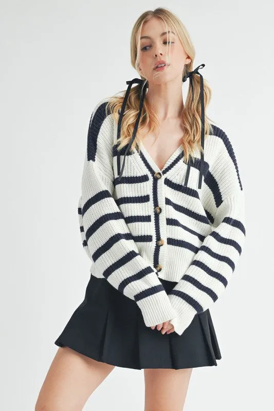 Bona Striped Cardigan