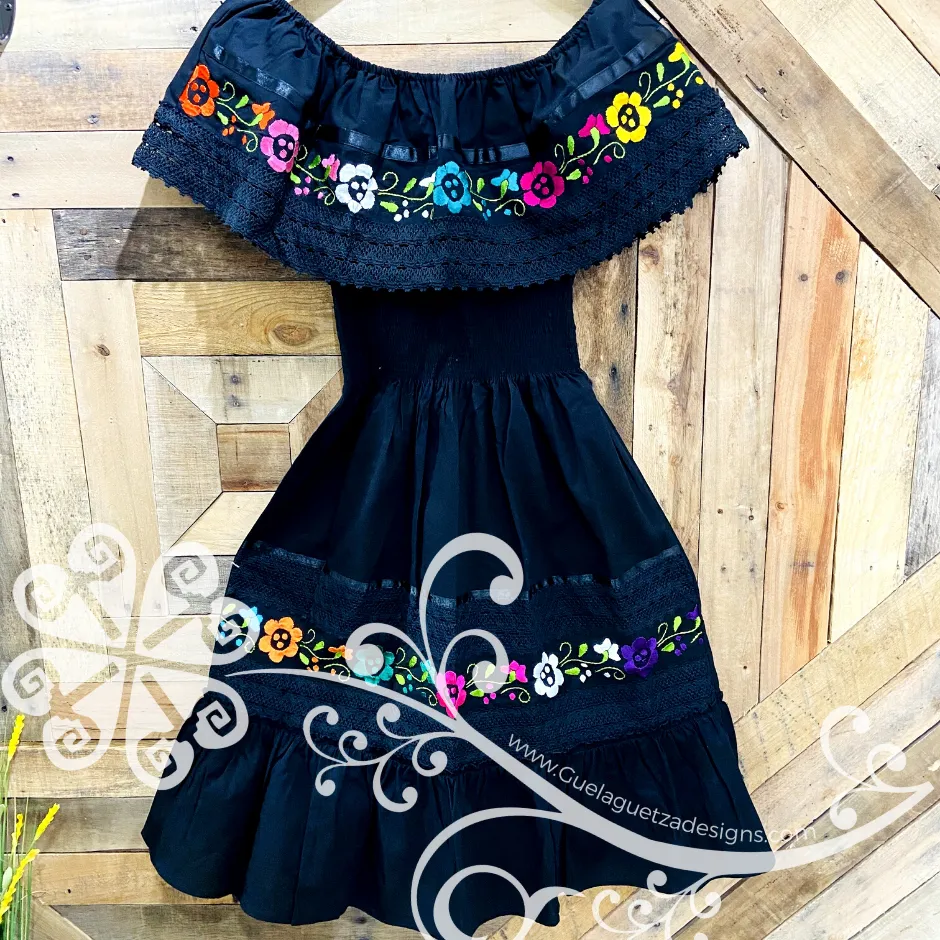 Campesino Dress - Double Embroider