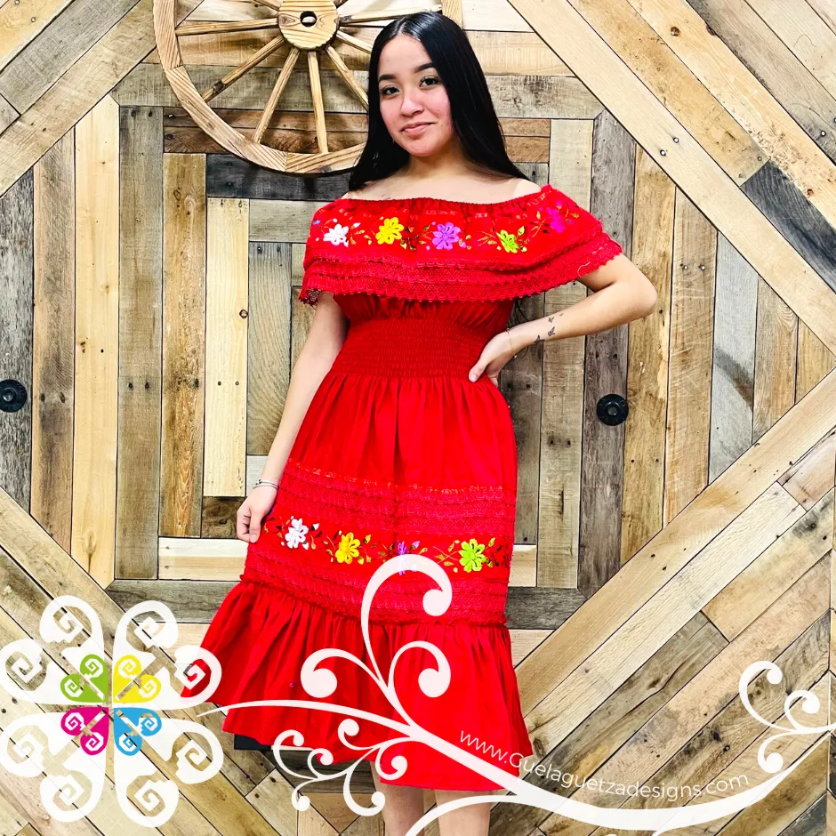 Campesino Dress - Double Embroider