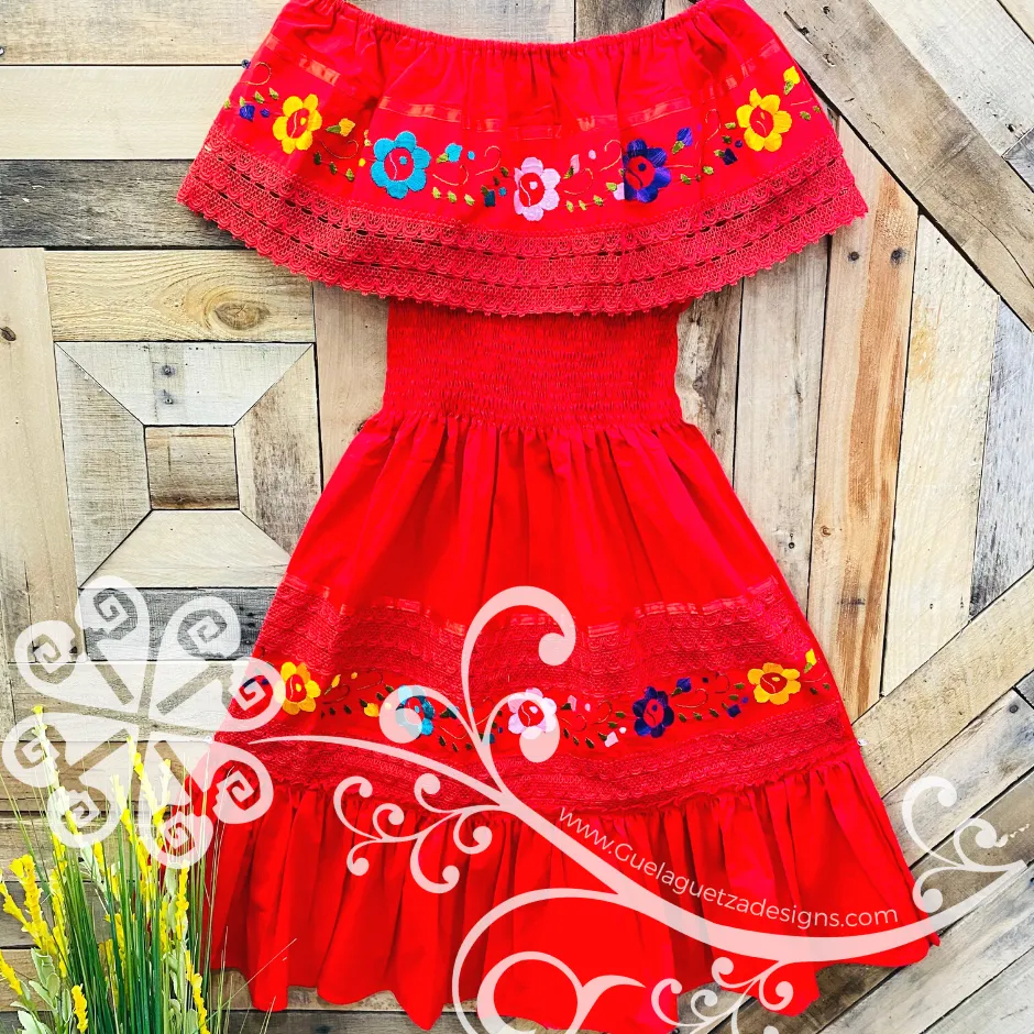 Campesino Dress - Double Embroider