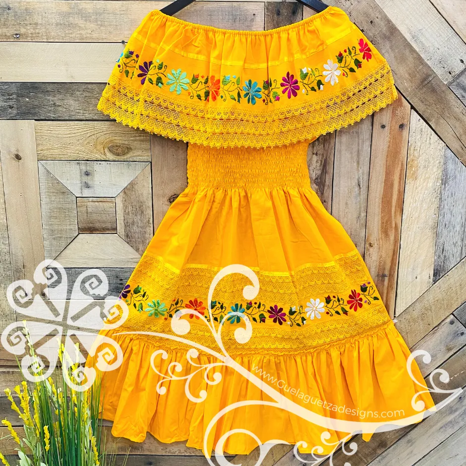 Campesino Dress - Double Embroider