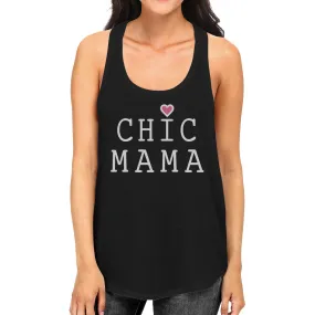 Chic Mama Womens Black Cotton Tanks Great Summer Shirt Mothers Day