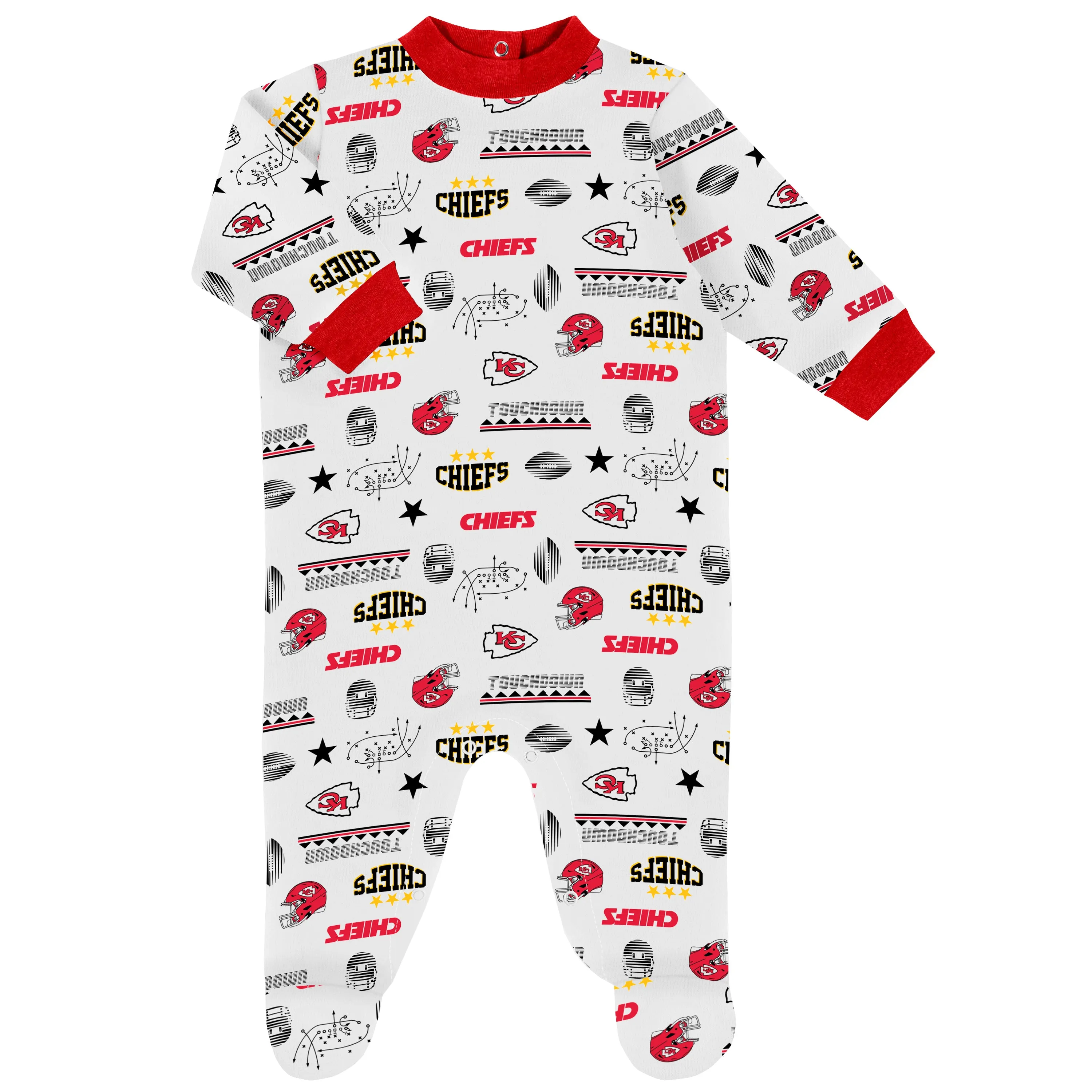 Chiefs Baby Boys 3-Piece Bodysuit, Sleep 'N Play, and Cap Set