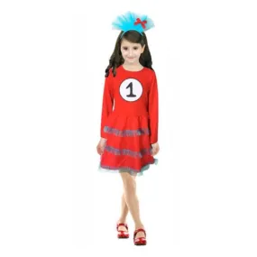 Children Dr. Seuss Thing 1 Girl Costume