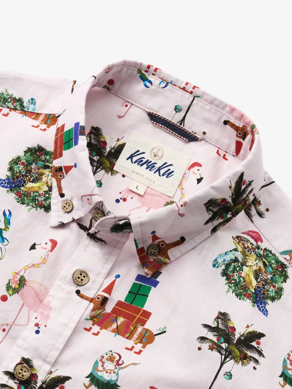 Christmas in Hawaii Cotton Shirt