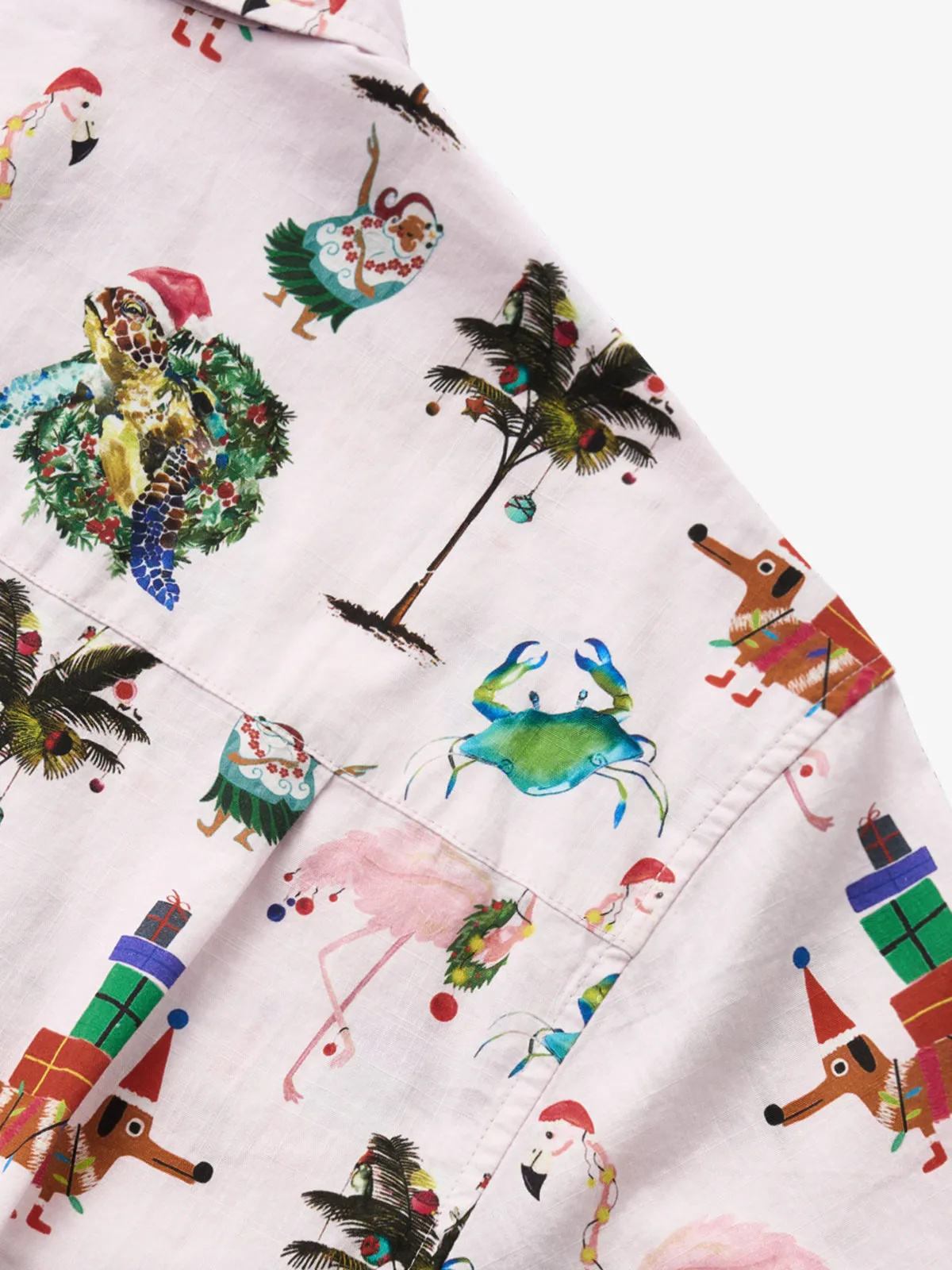 Christmas in Hawaii Cotton Shirt