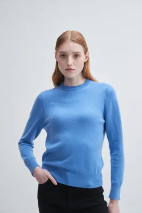 Crewneck Cashmere Sweater Azure Blue