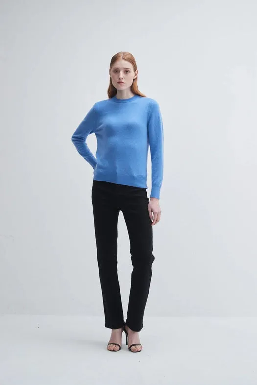 Crewneck Cashmere Sweater Azure Blue