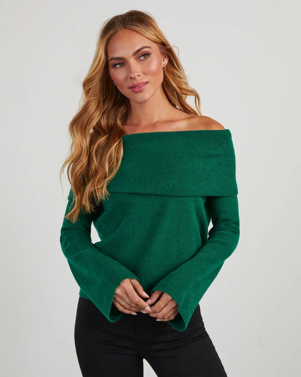 Dreamworld Off The Shoulder Pullover Sweater