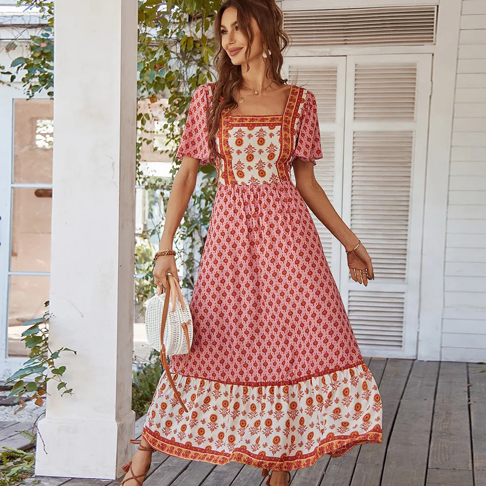 Dress Bohemian Style Summer French Women's