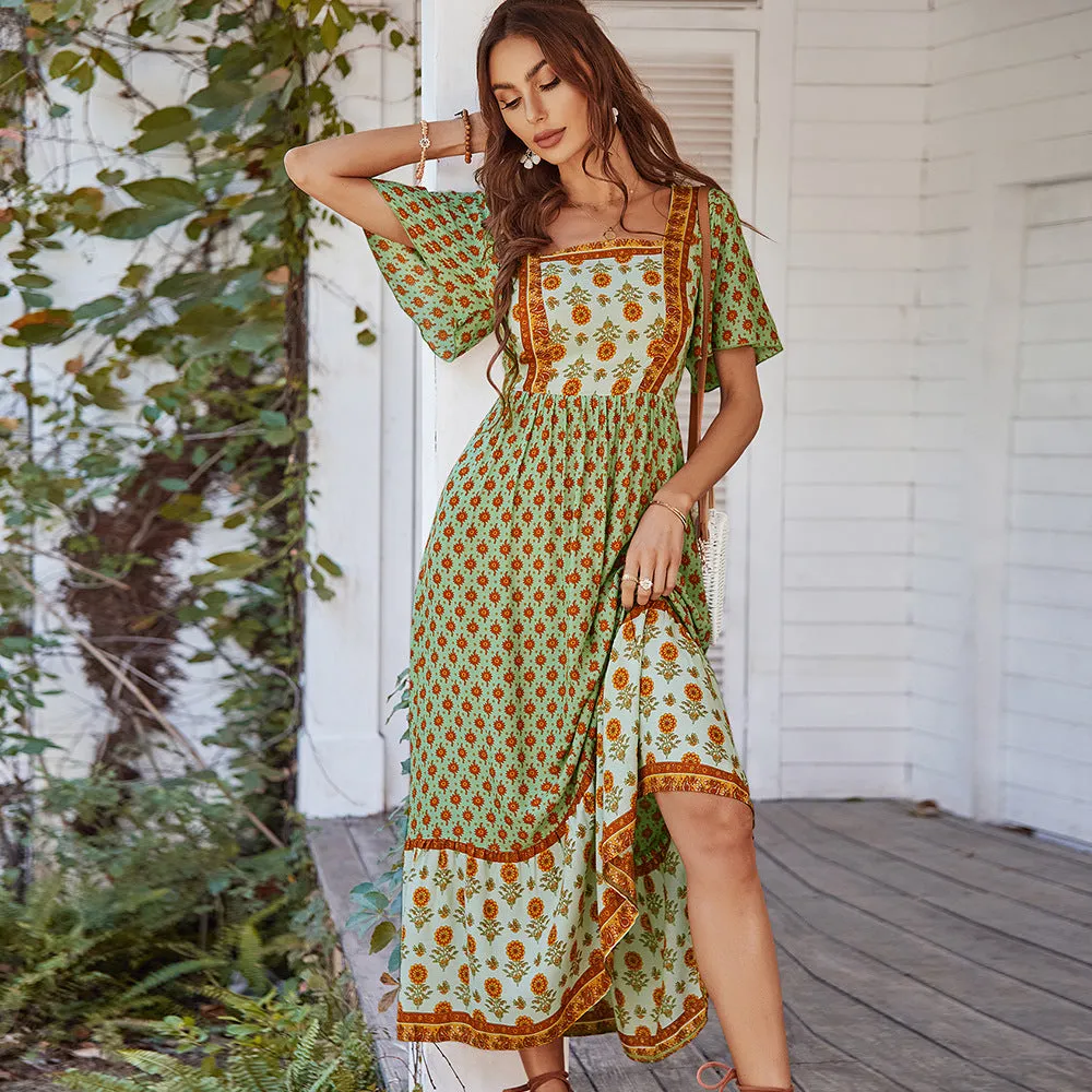 Dress Bohemian Style Summer French Women's