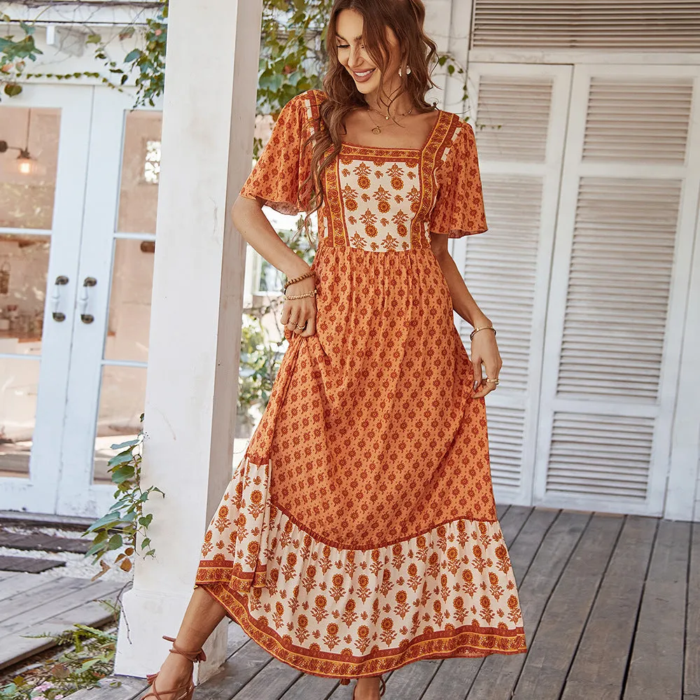 Dress Bohemian Style Summer French Women's