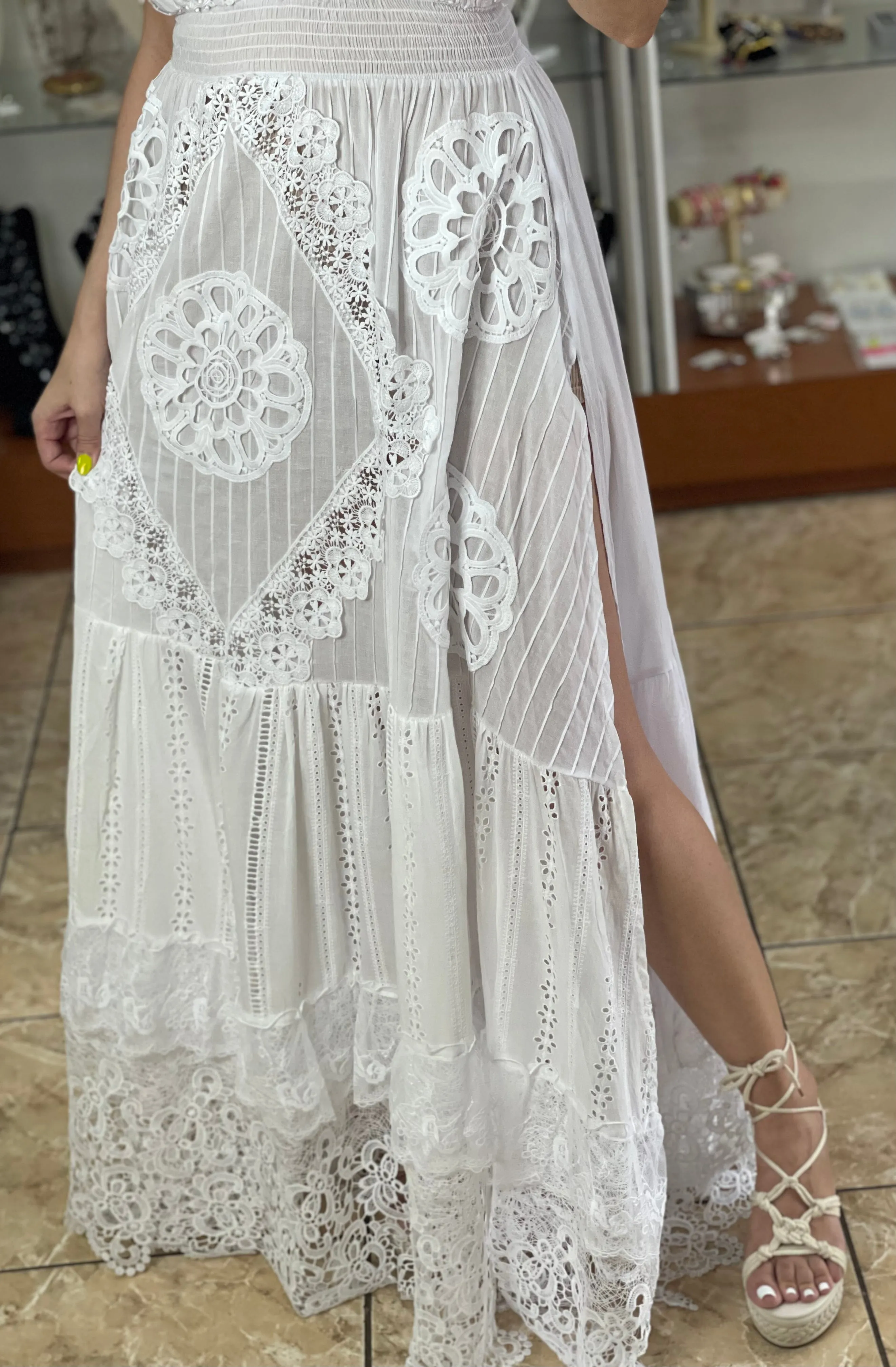 Ester OS Maxi Bohemian Dress