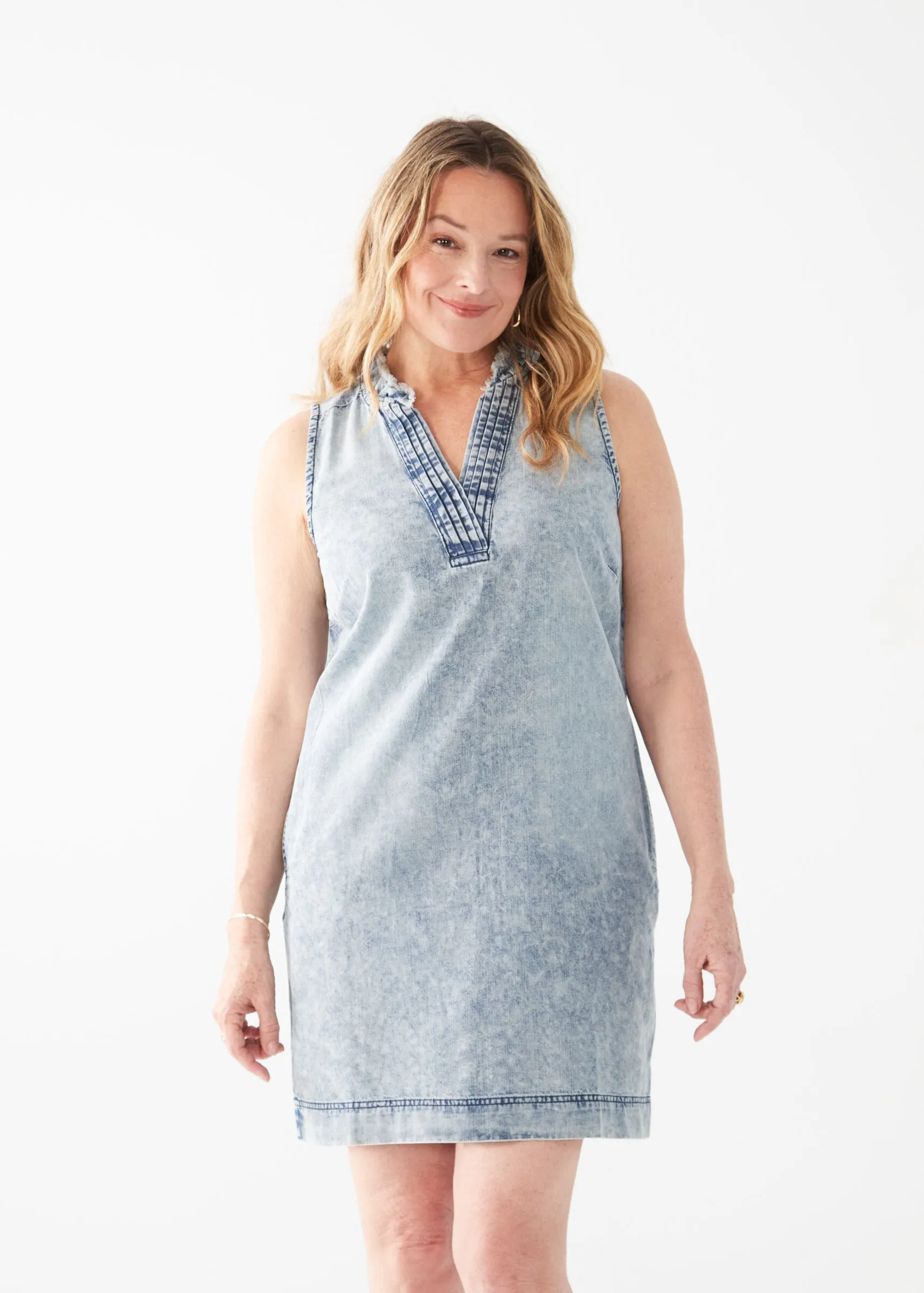 FDJ- Sleeveless Lyocell Denim Dress