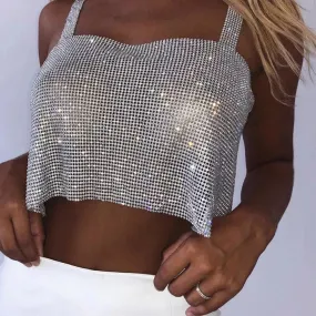 Feelin' So Icy Rhinestone Top