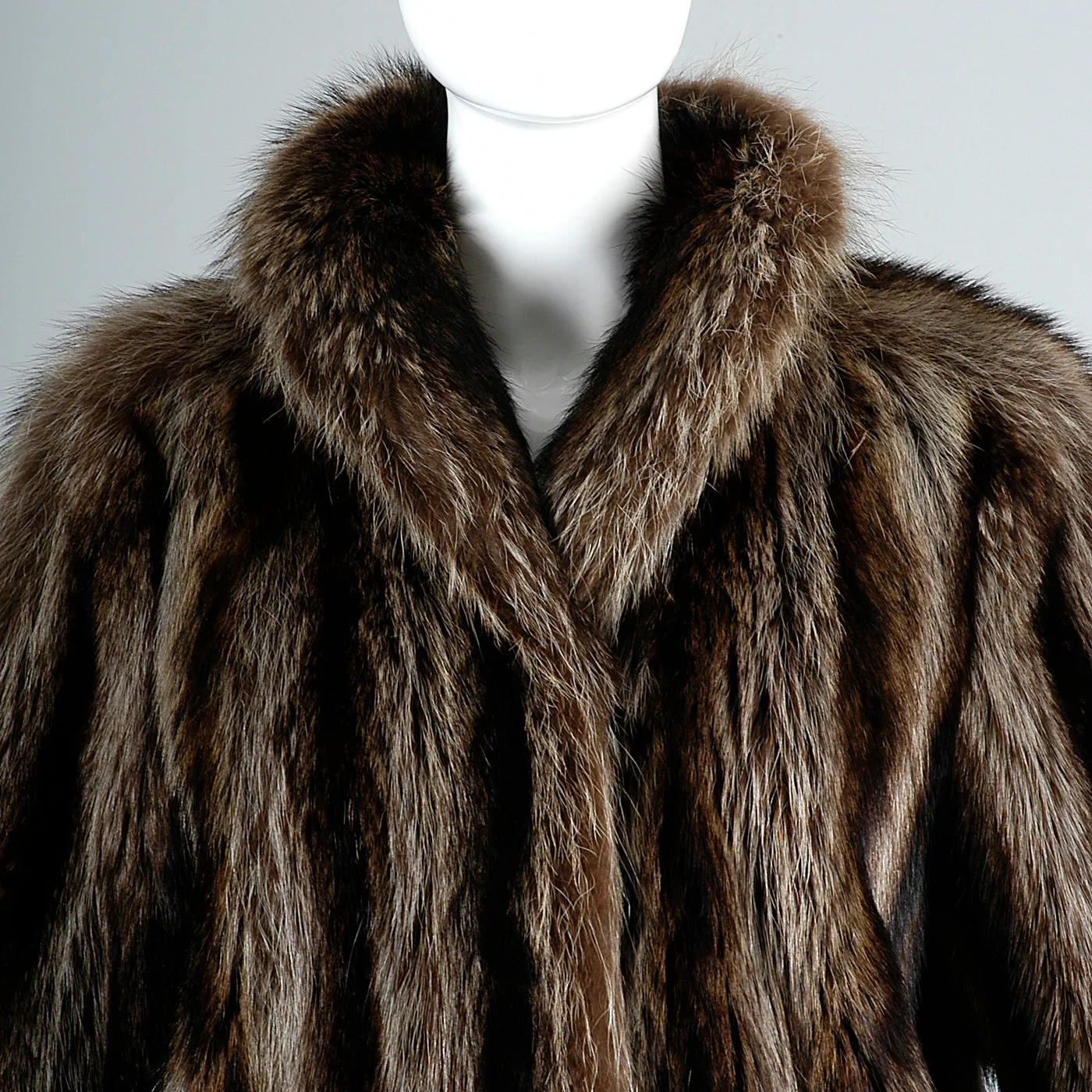 Full Length Saks Fifth Avenue Raccoon Fur Stroller Coat Revillon Winter Column