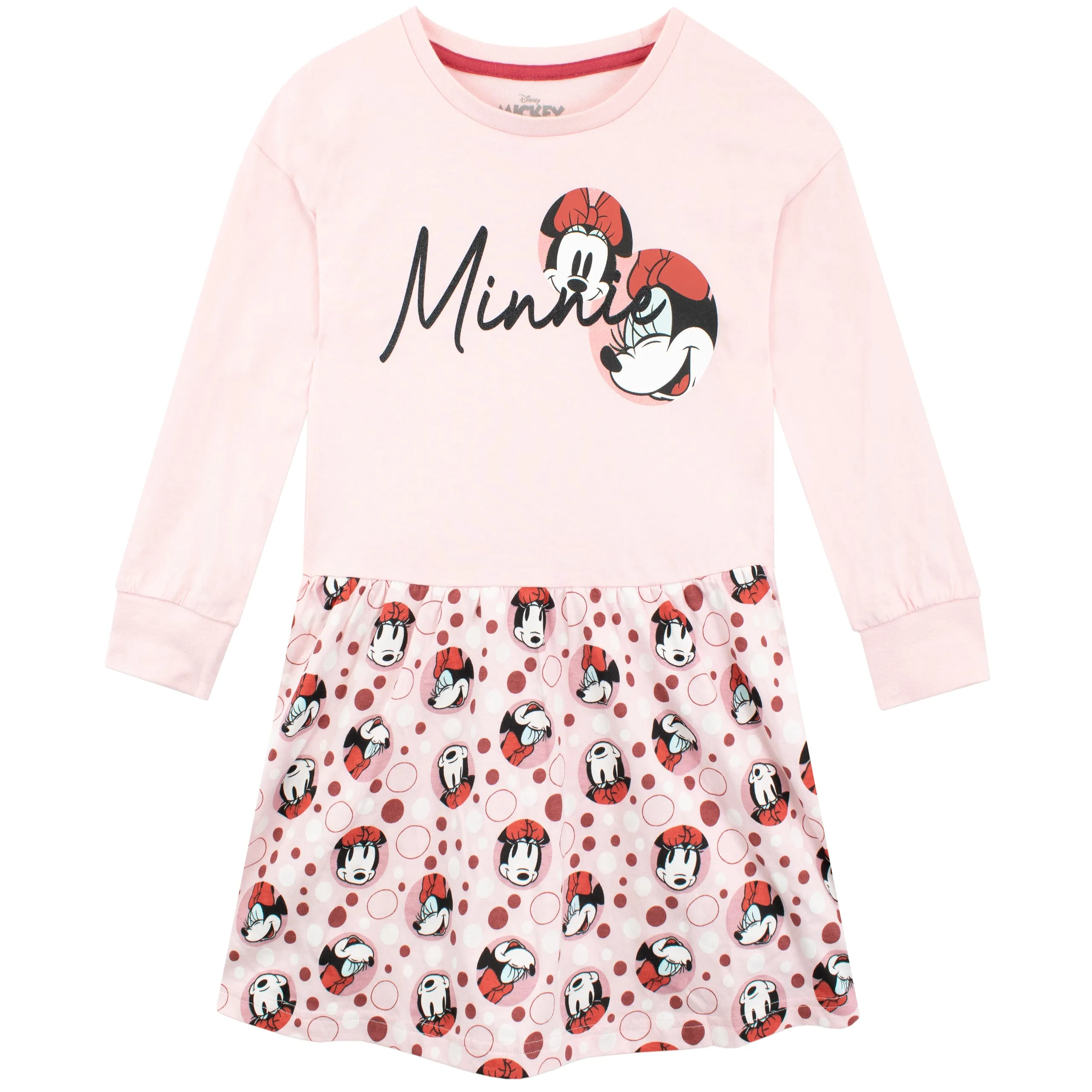 Girls Disney Minnie Mouse Long Sleeve Dress