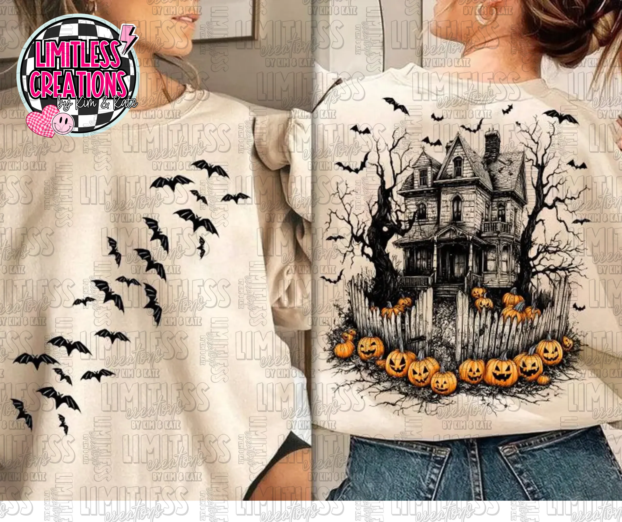 Halloween Haunted House Graphic Shirt