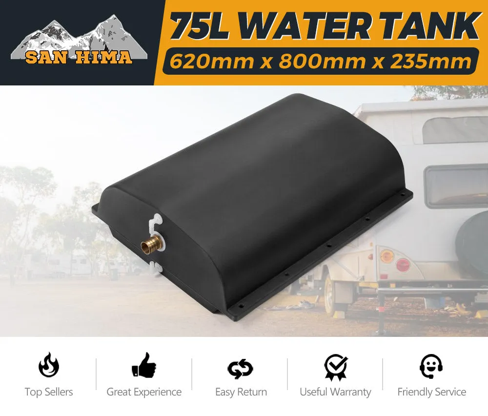 Heavy Duty 75L Litre Poly Water Tank Camper Trailers Caravans 4X4 4WD Truck