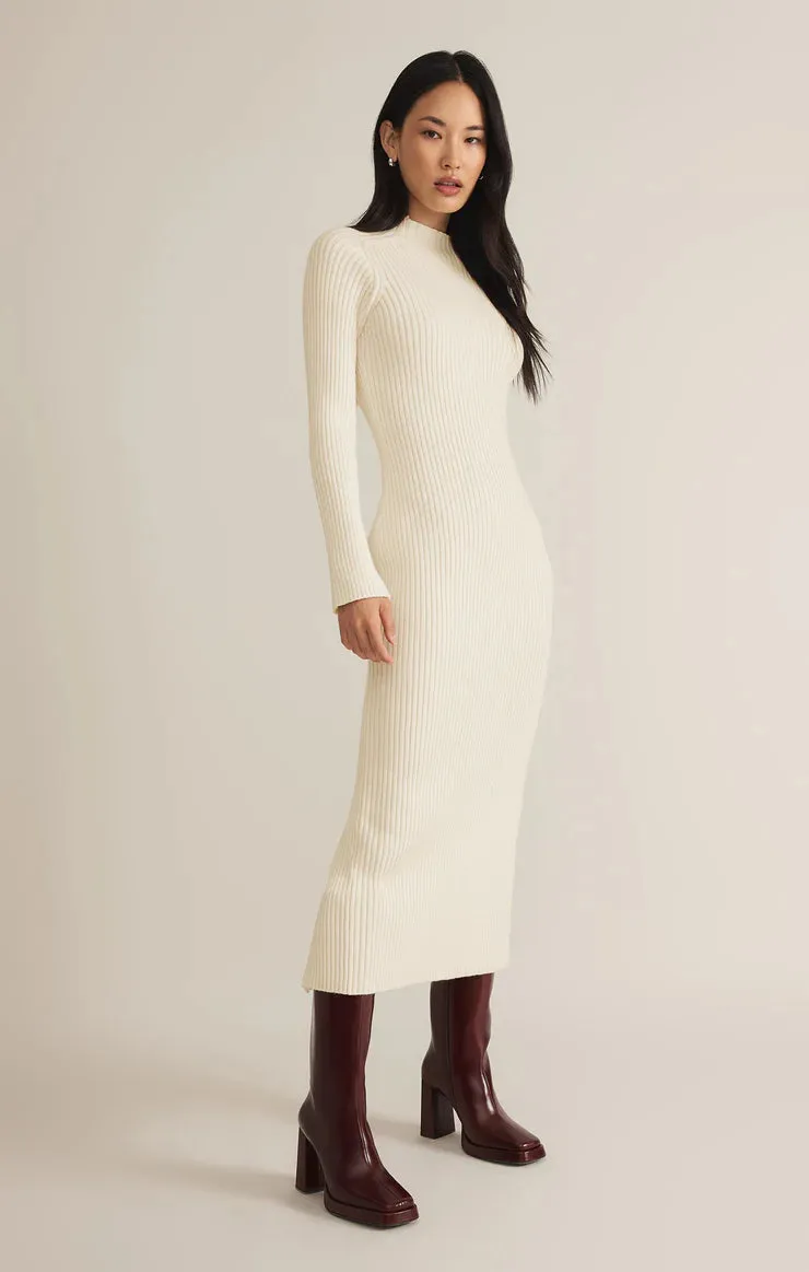 Kass Mock Neck Midi Dress