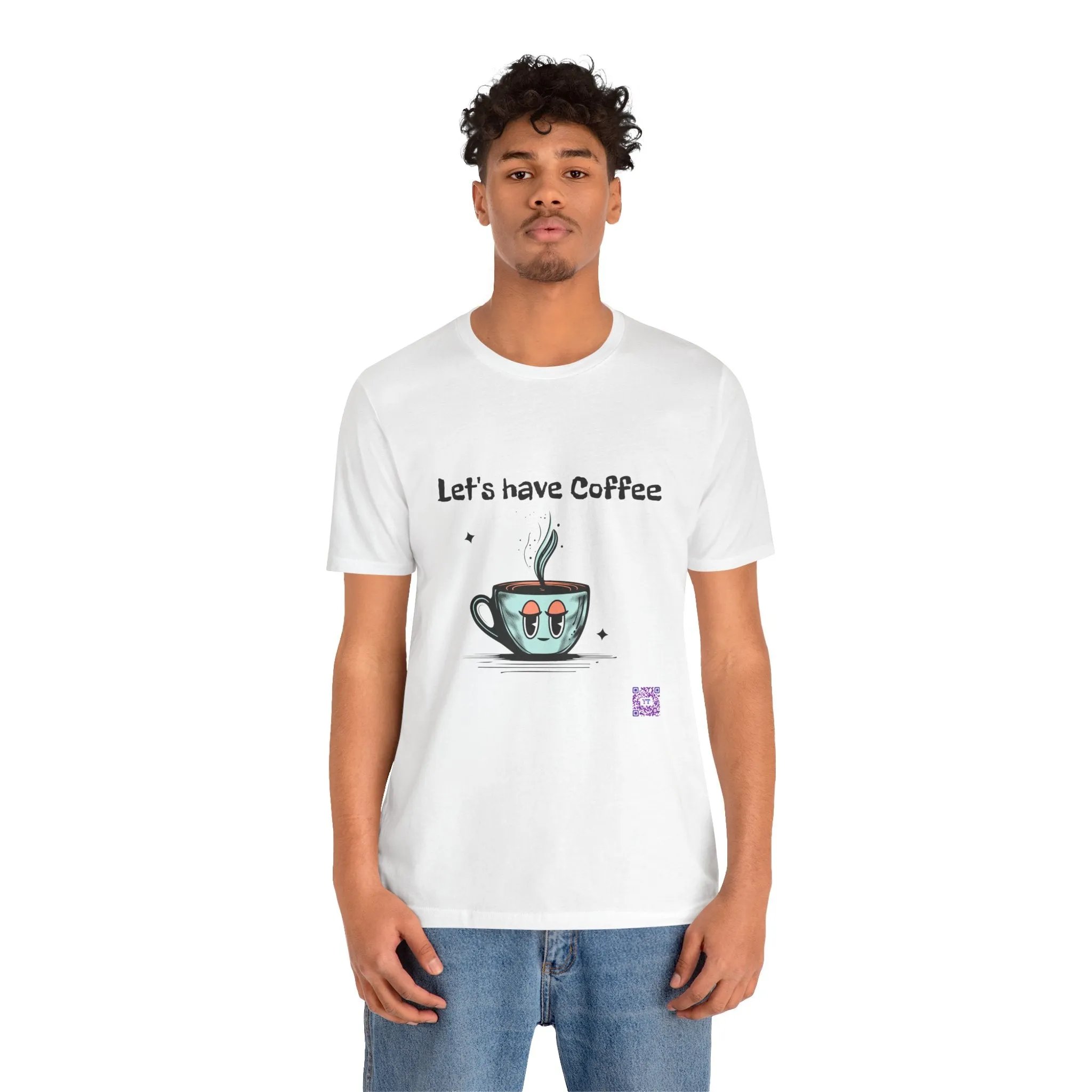 Let's Have Coffee Graphic Tee, Cute Coffee Cup Illustration T-Shirt, Fun Coffee Lover Shirt, Cozy Morning Apparel