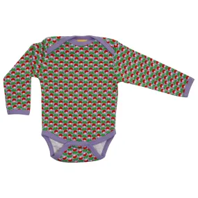 Long sleeve bodysuit- mini radish, lavender