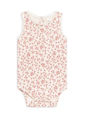 Luna Lace Tank Bodysuit - Berry Floral