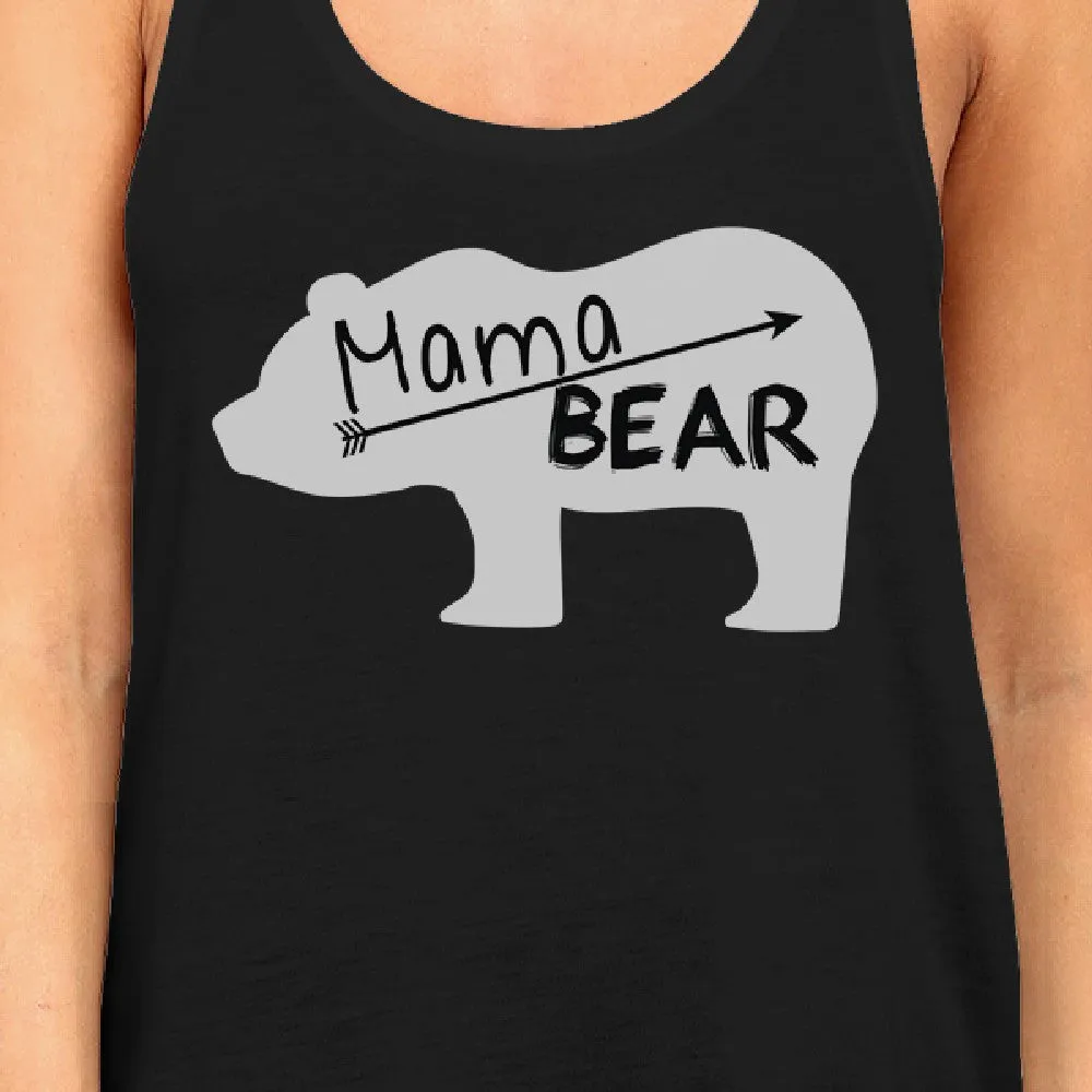 Mama Bear Womens Black Unique Design Tanks Cute Gift Ideas For Moms